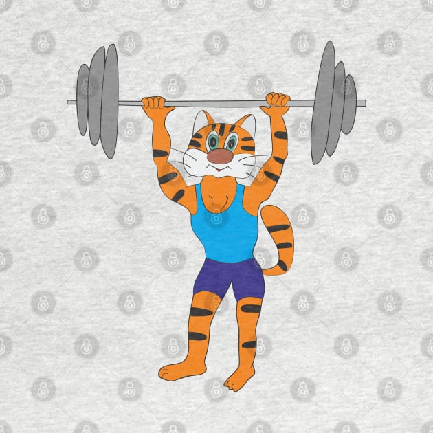 Weightlifter Cat by Alekvik